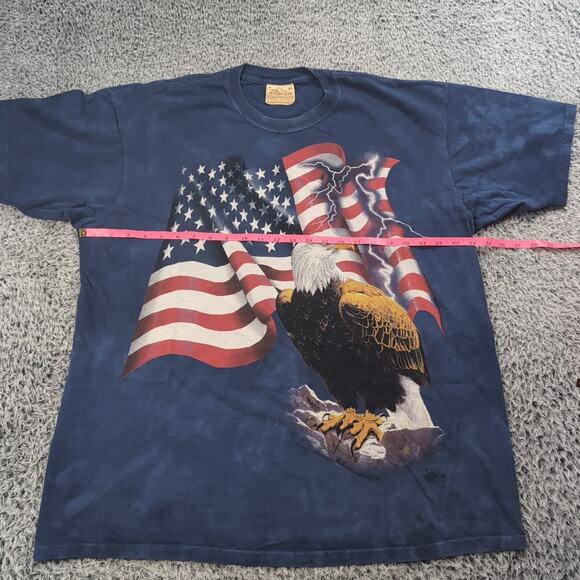 Vintage The Mountain Shirt Adult Extra Large Blue USA Flag Patriotic Graphic Tee - Picture 3 of 6